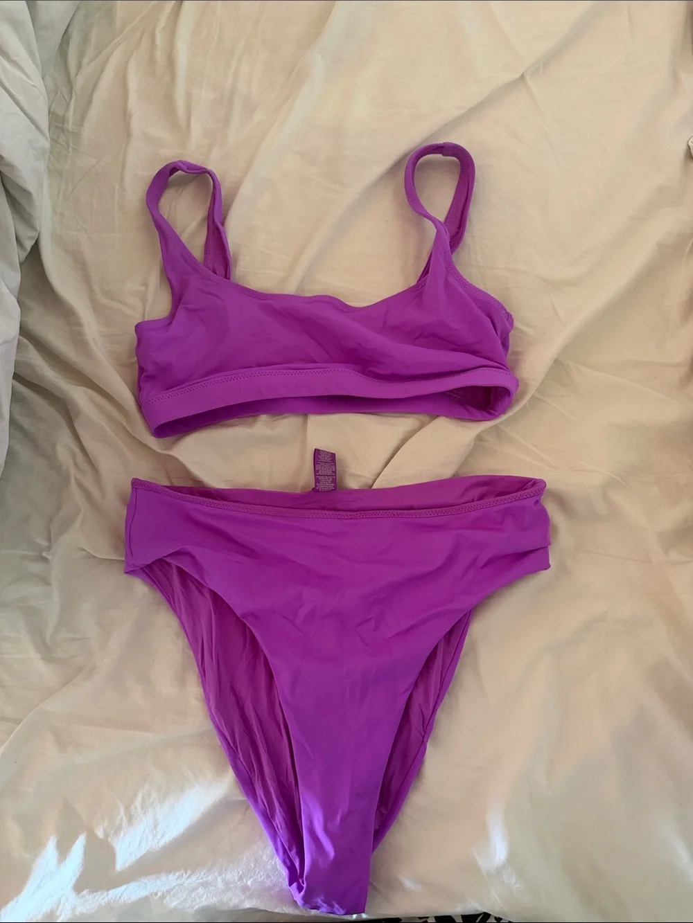 SKIMS Bright Purple Scoop Bikini Set